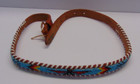 Vintage Ladies  Leather Belt Southwest Native Seed Beads Phoenix Rising Bird 32 