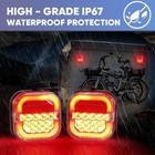 Magnetic Led Trailer Lights Kit  100ft Wireless Cordless Waterproof Tail Lights
