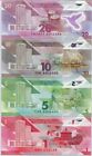 Trinidad   Tobago Set 4 Pcs 1 5 10 20 Dollar 2020 Polymer P 60 61 62 63 Unc