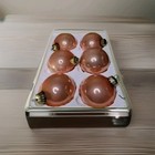 Vtg 1990s Pearl Pink Glass Ornaments Commodorel Gorgeous Collectors Christmas