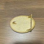 Oval Gold Tone Clear Rhinestone Bling Textured Metal Belt Buckle 1 5 