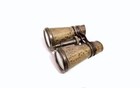 R   J Beck London 1857 Style Brass Binoculars Antique Finish Leather Vintage
