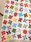 Vintage 8 Pt Star Hand Stitched Quilt Top 1960-1970
