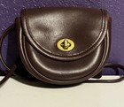 Vintage Coach Leather Mahogany Mini Belt 9826 Brown Bag Turnlock Extremely Rare