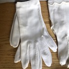 Vintage White   Off White Nylon Stretch   Knit Gloves 6 Pair Lot - Beads