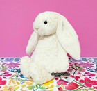 Jellycat Bashful Cream Bunny Medium 12  Soft Plush Toy Classic White Lovey Nwt