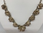 Signed Taxco Mexico 925 Sterling 3d Rose Tc-18 Necklace   Bracelet Set N50