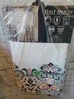 Half Moon Clara Room Darkening Window Curtain Navy tangerin Two Panels 52x84 New
