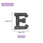 10 Pcs Iron On Letter Patches  Letter E Rhinestone Alphabet Applique  Black