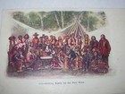 Postcard American Native American Indian Pow Wow Antique 1908