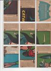 Batman Trading Card Singles Lot Of 10 vintage 1966 blue Bat red Bat adam West