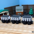 Wooden Railway 3 Narrow Gauge White Slate Cargo Trains  Custom For  Thomas Train