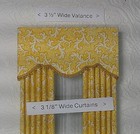 Light Gold  stylish  Dollhouse Curtains With Sheers  -1 12 Scale 