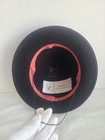 Vintage Henry Lytton s Felt Hat Flower Black String 