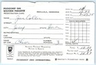 1975 Ogallala  Ne Hotel Registration Card Friendship Inn Western Paradise Vtg 2b