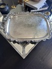 Vintage Epca Silver Plate Old English Tray By Poole  5041 20  Footed Platter 