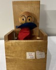 Nos Creative Playthings Wooden Jack-in-the-box Clown Toy Mid Century Modern New