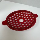 Cast Iron Red Enamel Honey Comb Streamer Lid Wood Burning Stove