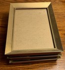 Lot Of 3 Vintage Brass 5x7 Picture Frames Gold Metal Etched Gallery Wall Mcm