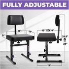 Piano Bench Adjustable Stool     Music Keyboard Bench With Backrest Seat For Pi   