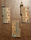 Fancy Ornate Antique Victorian Cast Bronze Brass Door Steeple Hinge Parts 1869 