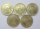 5x 1982-1983-1984-1985-1986  Chuck E  Cheese Pizza Arcade Game Rare Coin Tokens
