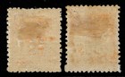 Samoa 1895-1900 Perf  12 X 11   1  d On 2d And 3d On 2d  Sg 73 74  Mint  Cat    83