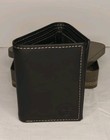 New Timberland Men s Black Genuine Leather Trifold Wallet Id Window Gift Tin