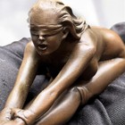 Bronze Sculpture Statue Woman Deco J patoue Rare Decor Female Stretch Lady Art
