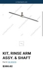 00-913170 Hobart Lxe Rinse Arm Assembly And Shaft Kit