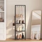 3-tier Purse Rack Stand With 8 Hooks - Tall Narrow Purse Organizer For Entryw   