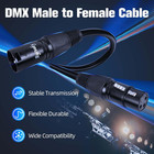Dmx Cable With Xlr Connectors 3-pin Shielded Signal Dmx Lighting Cable For Stage