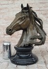 Tamed Beauty Horse Bust Table 100  Bronze Sculpture Art Deco Figurine Figure Lrg