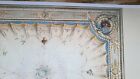 Dollhouse Ceiling Mural Wallpaper Painted Style Cream Blue Floral 1 12 Scale