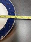 Galaxy Blue By Sakura 14k Gold Stars 14   Oval Platter Serving Tray Gold Edging
