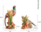 Fitz And Floyd Fall Harvest Pheasant Ceramic Figurine Candleholders Set