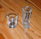 Vintage Las Vegas Shot Glasses - Rare Buffalo Bills Boot And Excalibur Medieval