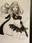 Supergirl Kara Sexy Original Comic Book Art Pen Ink Sketch 8 5x11 5 Superman