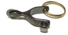 Roping Spur Key Chain Charcoal Engraved Band Western Novelty Gift New