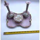 Vintage Pink Gold Porcelain Vanity Set Hand Painted Japan Lenwile Ardalt China