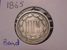 1865 Three Cent Nickel Nice Free Shipping