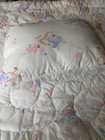 Vintage Jcpenney Baby Crib Comforter   Pillow Set Ducklings Floral Lace 30x40