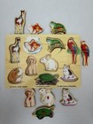 Melissa   Doug Animals Wooden Easy-grip Peg Puzzle Pictures Under Pieces