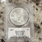 U s  Mint 2017 American Silver Eagle  1 Pcgs Ms70 First Strike 1 Oz  999