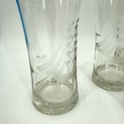 6 Javit Tumblers Etched Clipper Ship Crystal Clear Glass Cocktail Highball Set