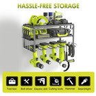 Power Tool Storage Drill Organizer Holder Rack 3 Layer Heavy Duty 17  Wall Mount