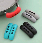 4pcs Black Heat Resistant Pot Handle Covers For Casseroles  Steamers   Soup Pots