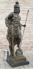 Odysseus Greek Warrior Roman Soldier Signed Bronze Art Sculpture Marble Figure