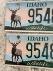 2014 Idaho Graphic Wildlife Elk License Plate Pair