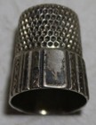 Antique 1889 Simons Brothers Sterling Silver Thimble Size 7 Swirl Panel Band